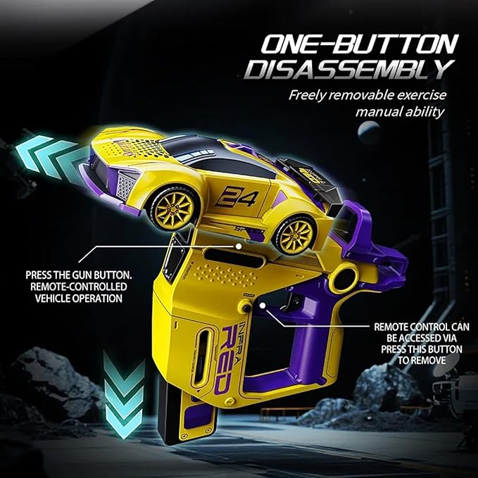 High-Speed 2.4G Infrared RC Battle Racing Car with Gun & Remote Control
