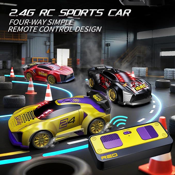 High-Speed 2.4G Infrared RC Battle Racing Car with Gun & Remote Control