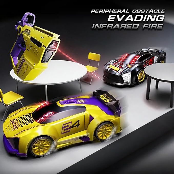 High-Speed 2.4G Infrared RC Battle Racing Car with Gun & Remote Control