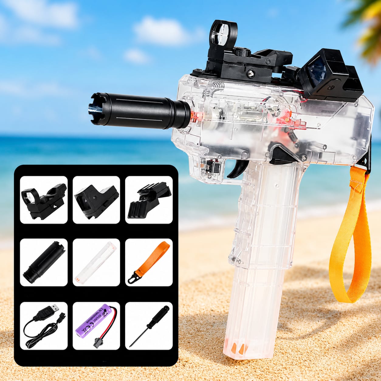 USB Rechargeable Automatic Electric Water Gun – High Power Long Range Water Blaster Toy for Kids & Adults | Outdoor Summer Fun
