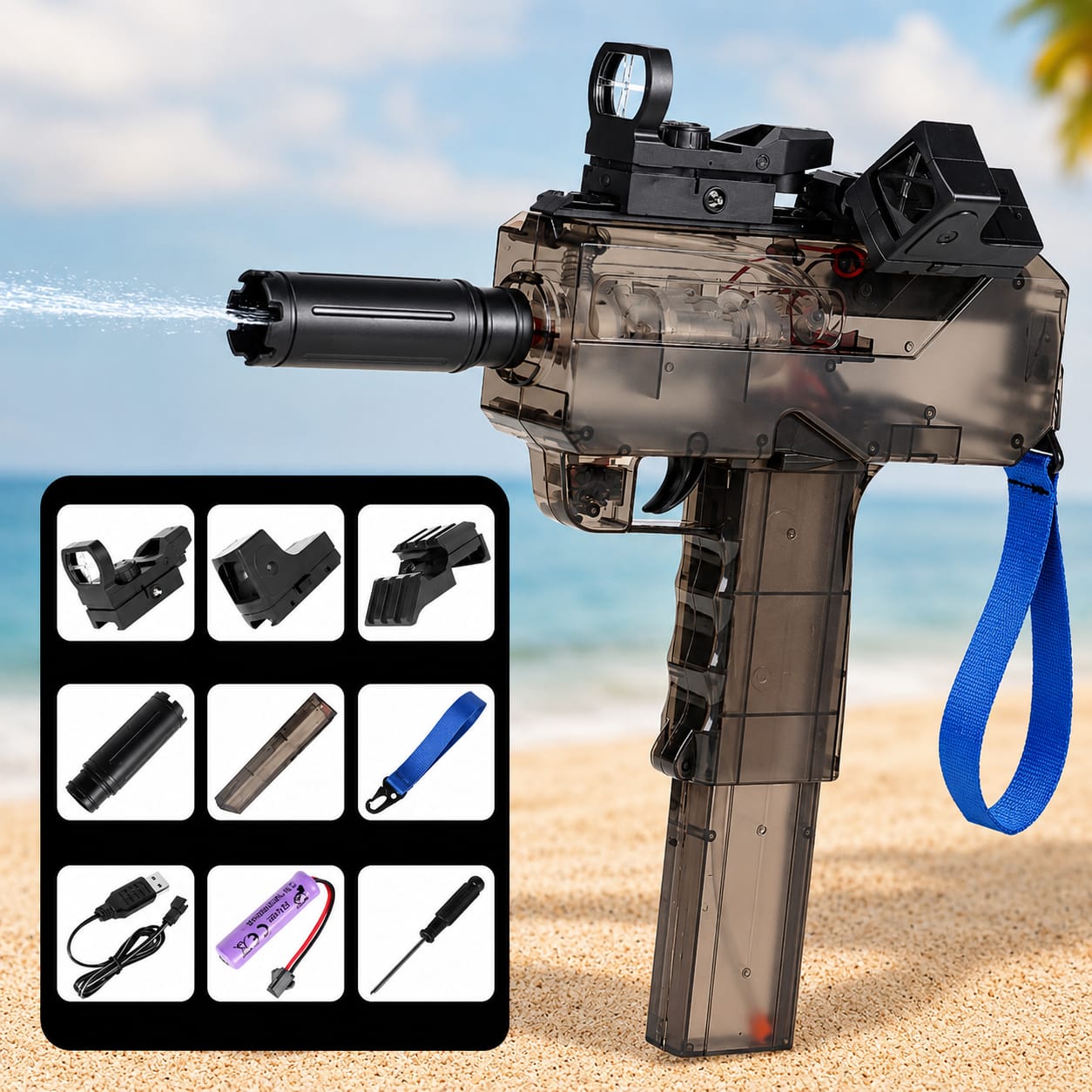USB Rechargeable Automatic Electric Water Gun – High Power Long Range Water Blaster Toy for Kids & Adults | Outdoor Summer Fun