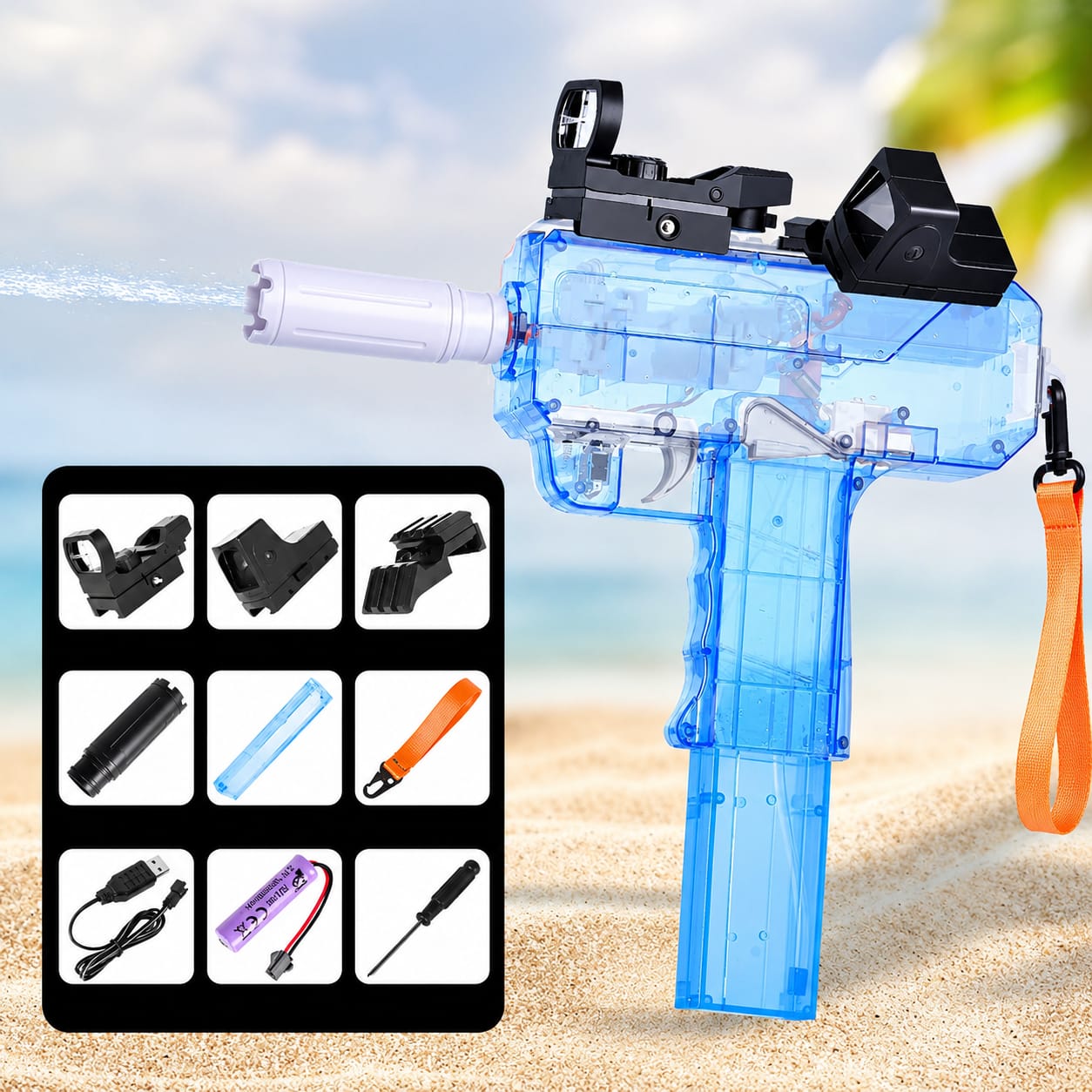 USB Rechargeable Automatic Electric Water Gun – High Power Long Range Water Blaster Toy for Kids & Adults | Outdoor Summer Fun