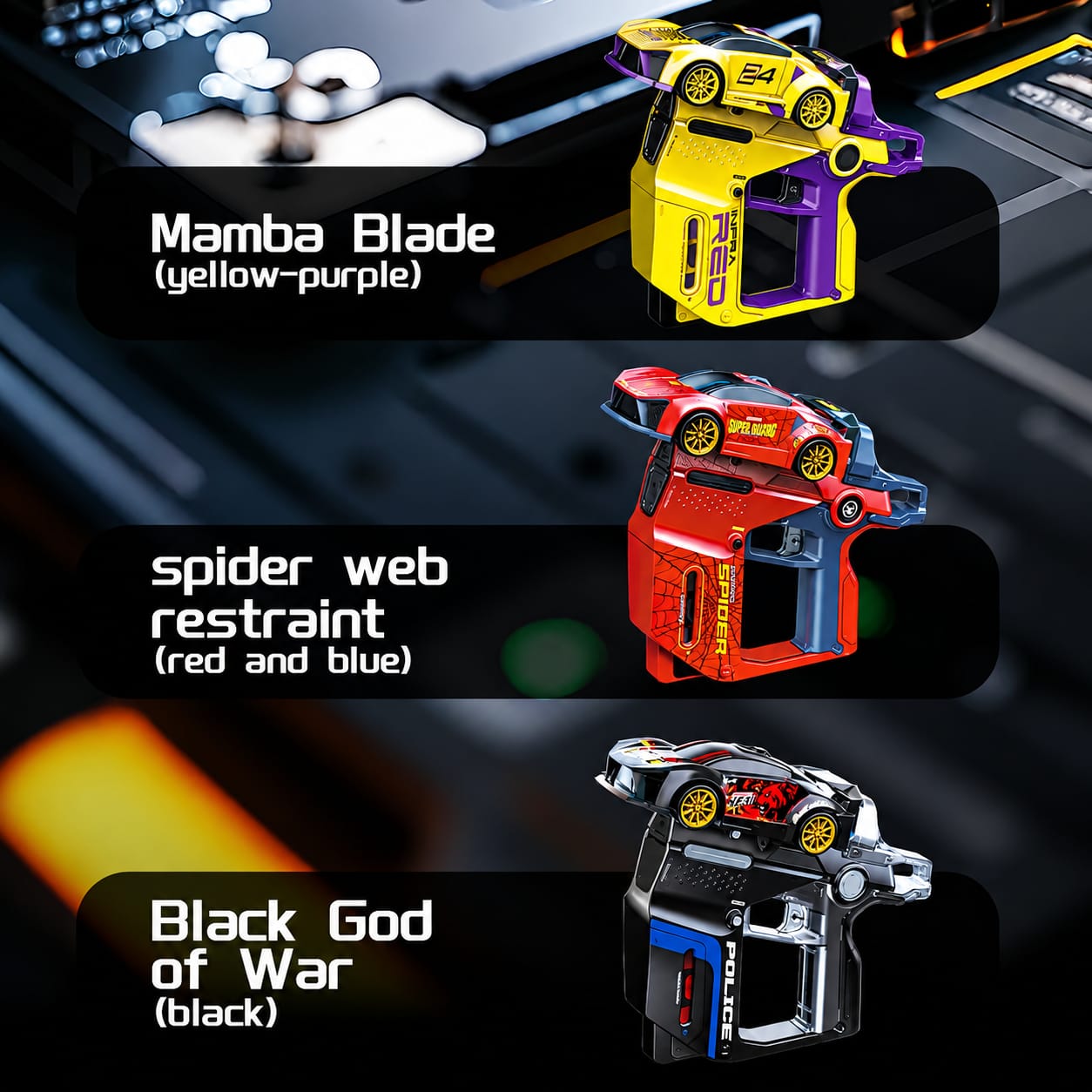 High-Speed 2.4G Infrared RC Battle Racing Car with Gun & Remote Control