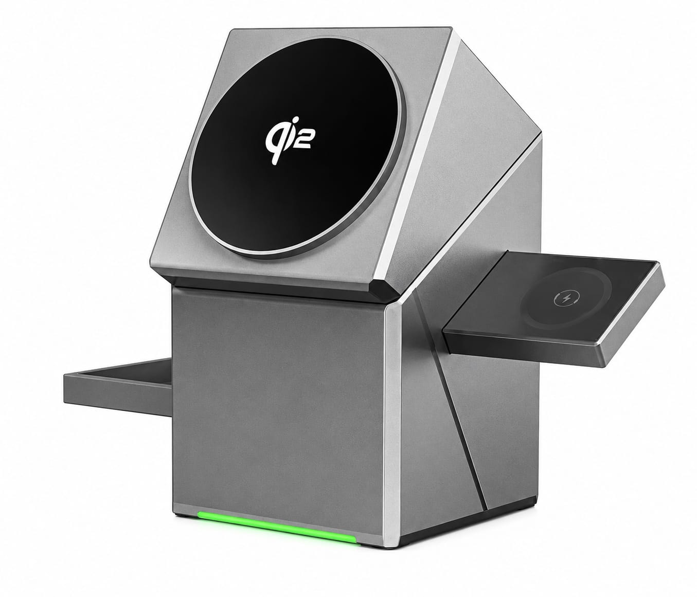 3-in-1 Magnetic Wireless Charger Stand | Foldable 15W Fast Charging Dock for iPhone, Apple Watch & AirPods
