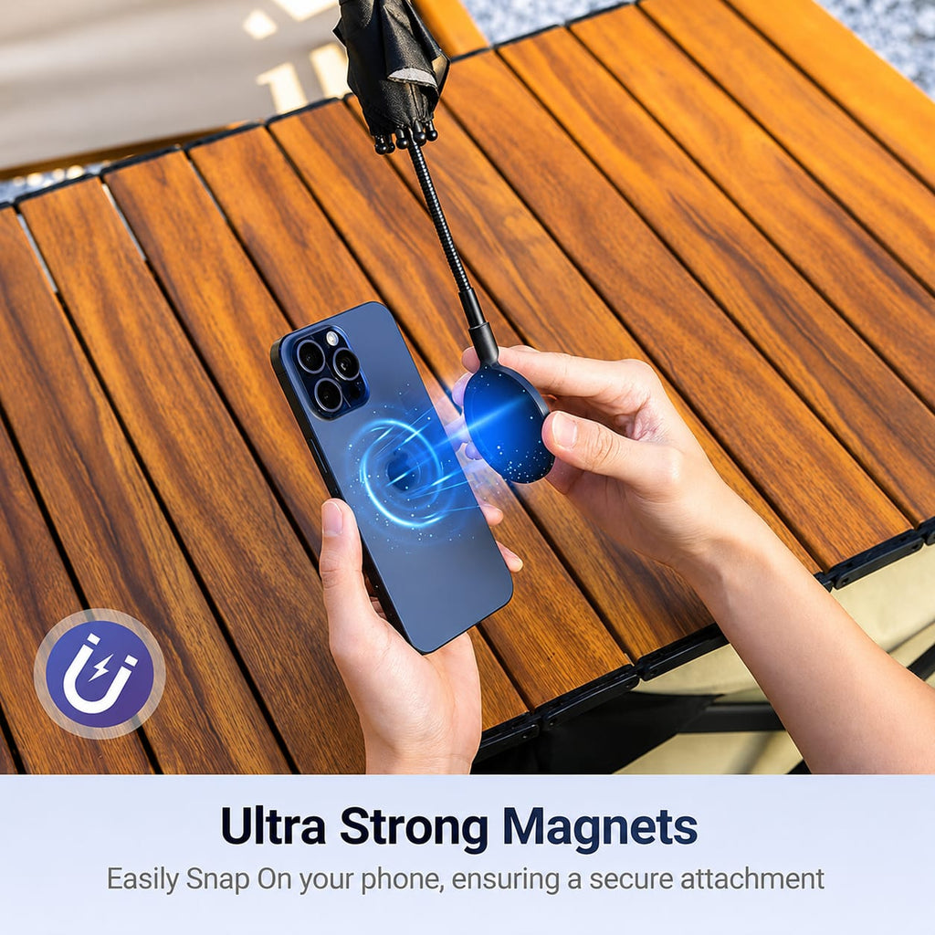 Magnetic Mini Phone Sun Shade Umbrella for iPhone & Android – Anti-Glare Screen Protector for Outdoor Use & Motorcycle Riding